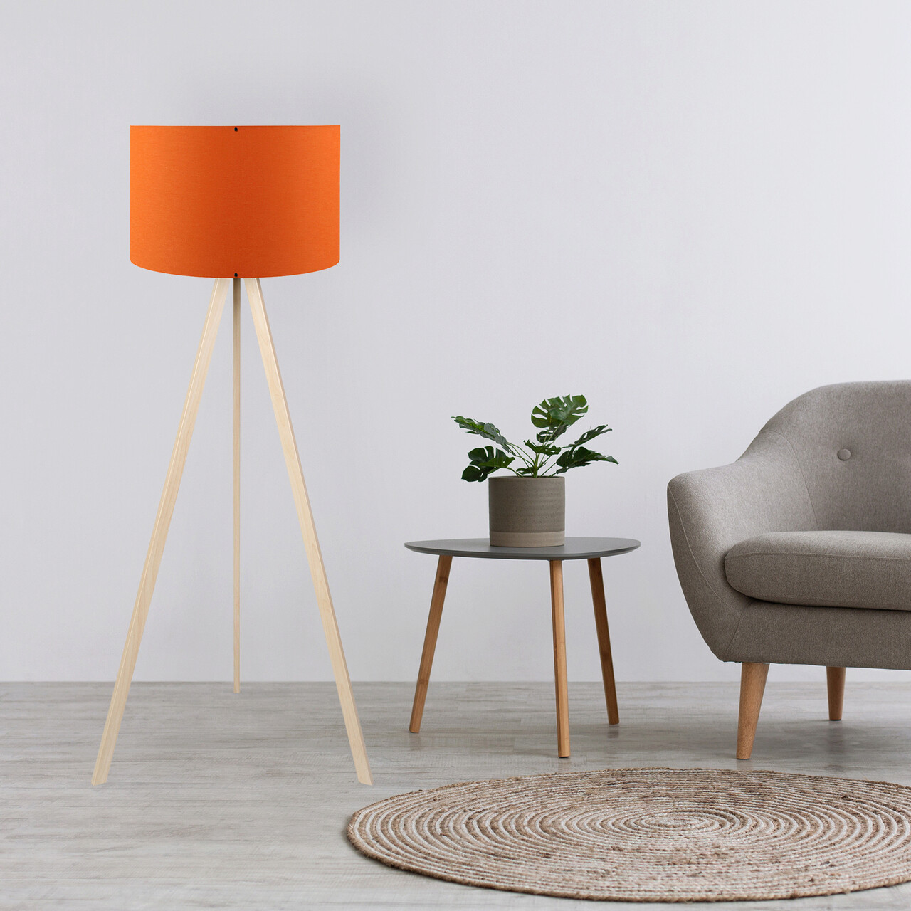 Lampadar, Opviq, 780SGN2418, Portocaliu / Stejar - imagine 5